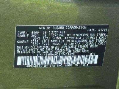 2026 Subaru ASCENT Limited Bronze Edition 7-Passenger