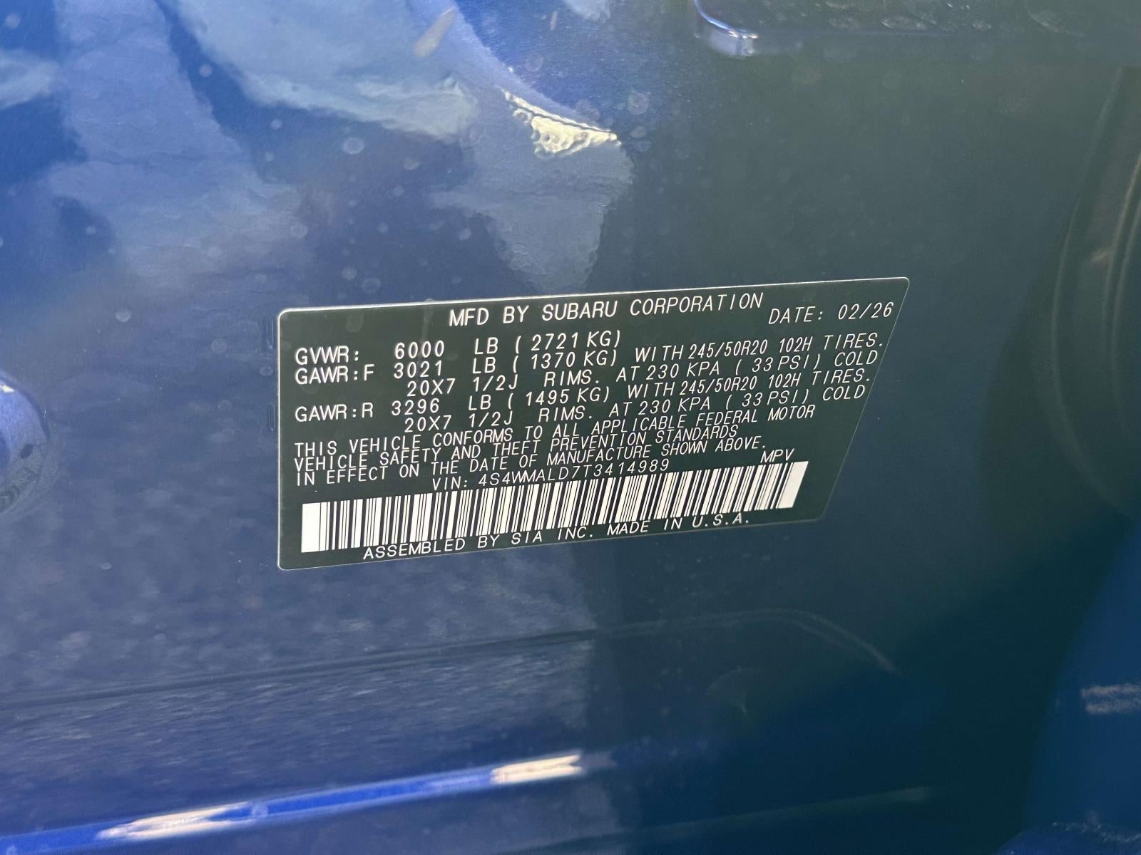 2026 Subaru ASCENT Onyx Edition Touring 7-Passenger