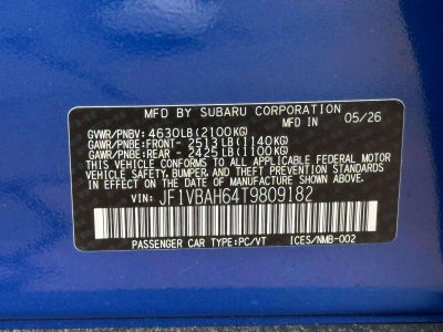 2026 Subaru WRX Base