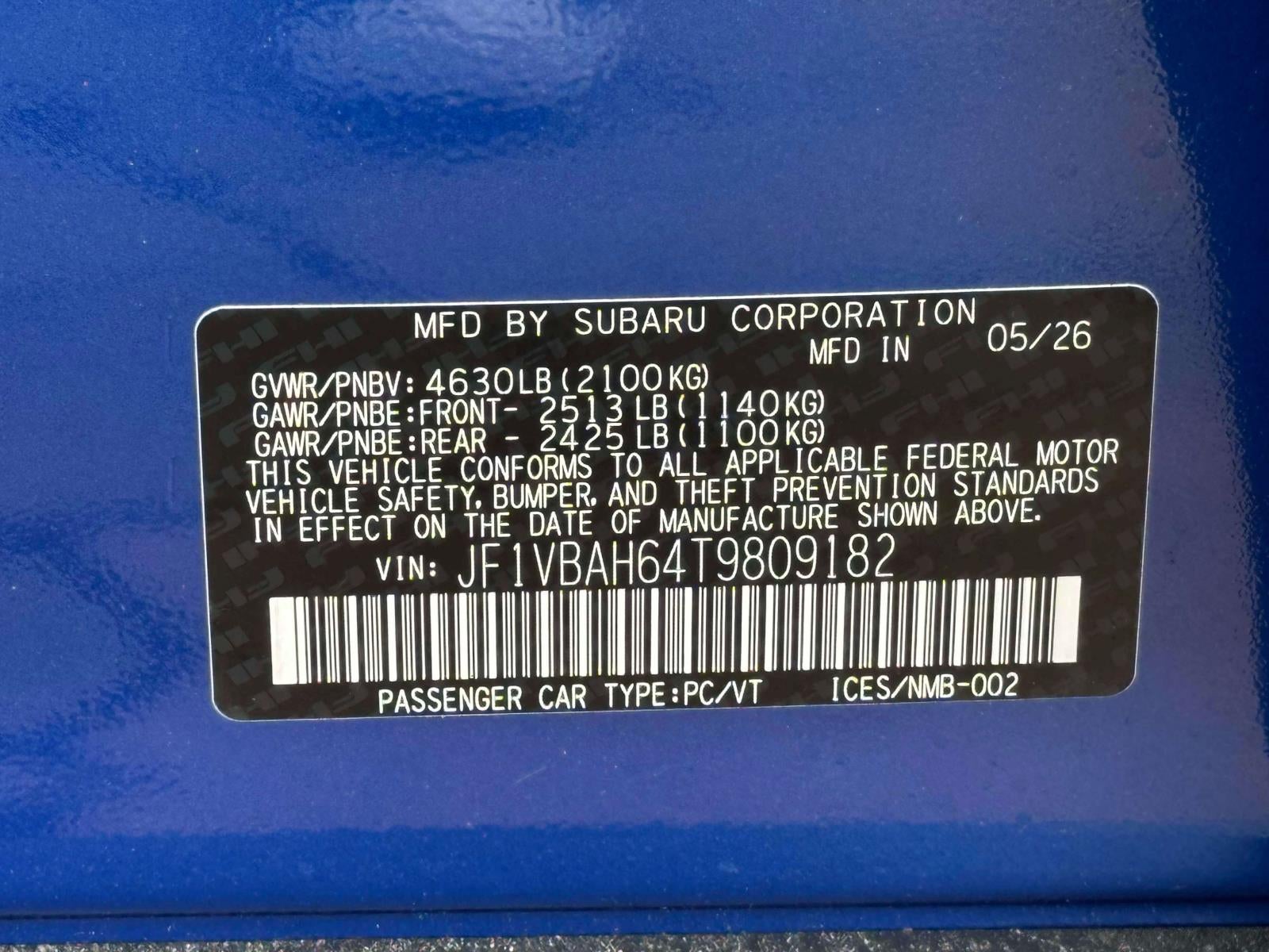2026 Subaru WRX Base