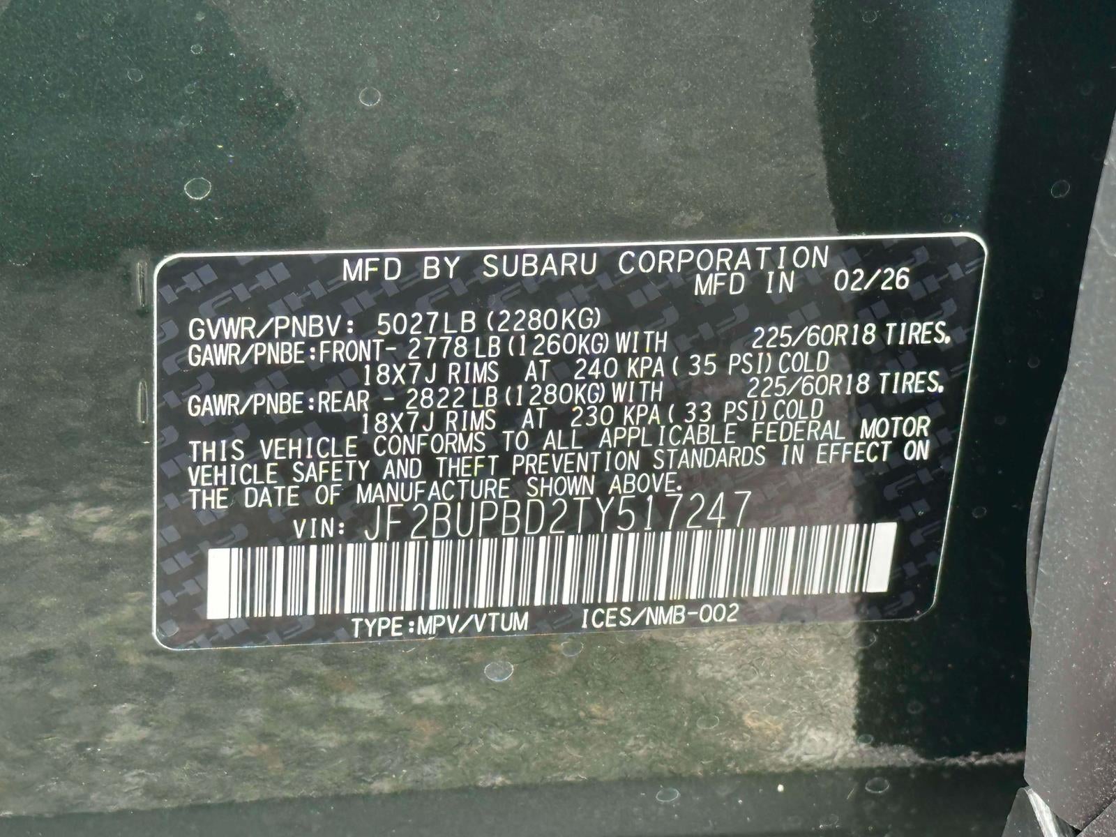 2026 Subaru OUTBACK Premium