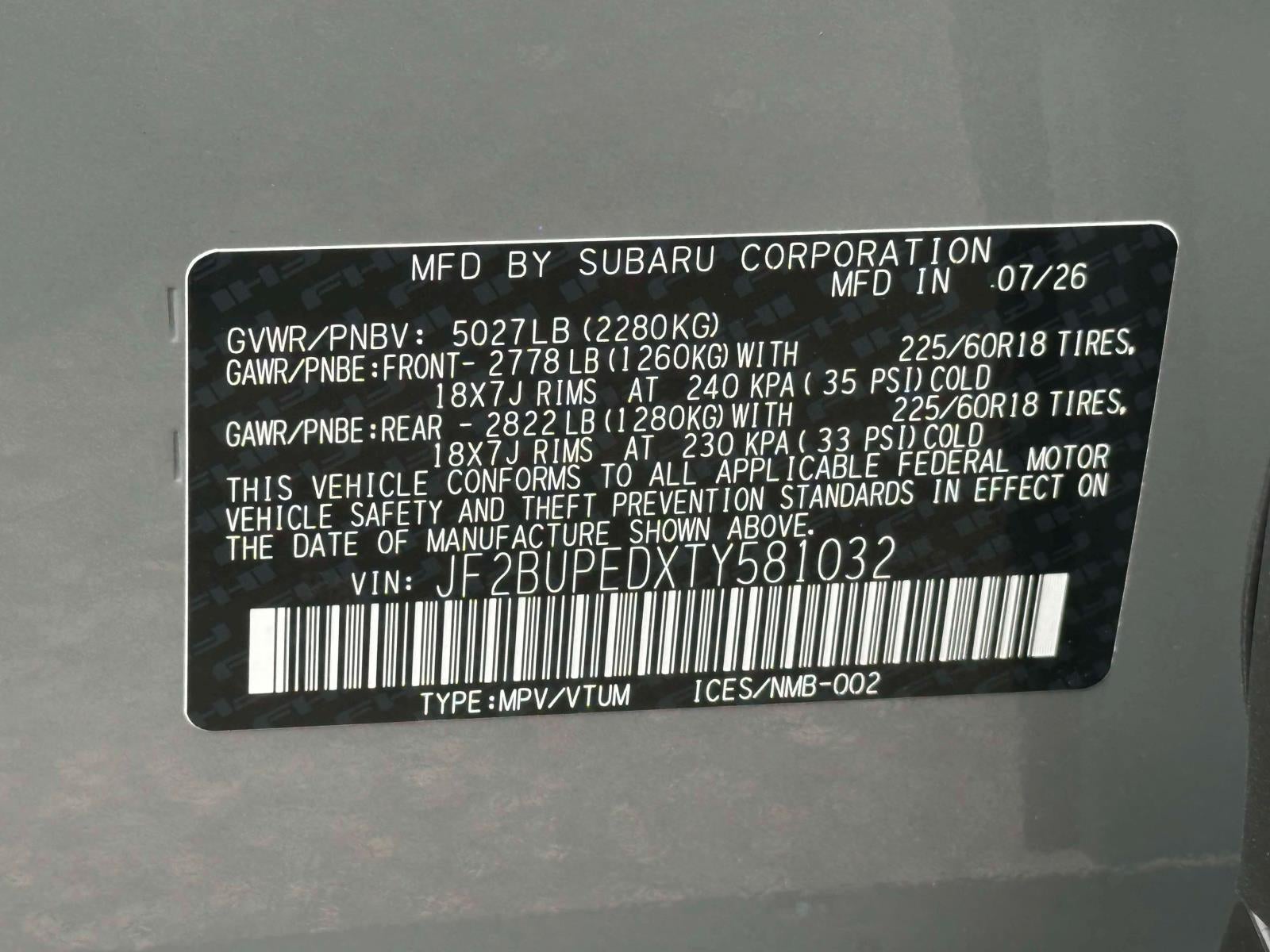 2026 Subaru OUTBACK Touring