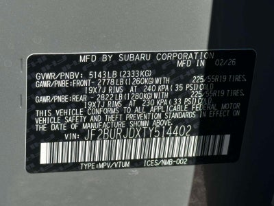 2026 Subaru OUTBACK Touring XT