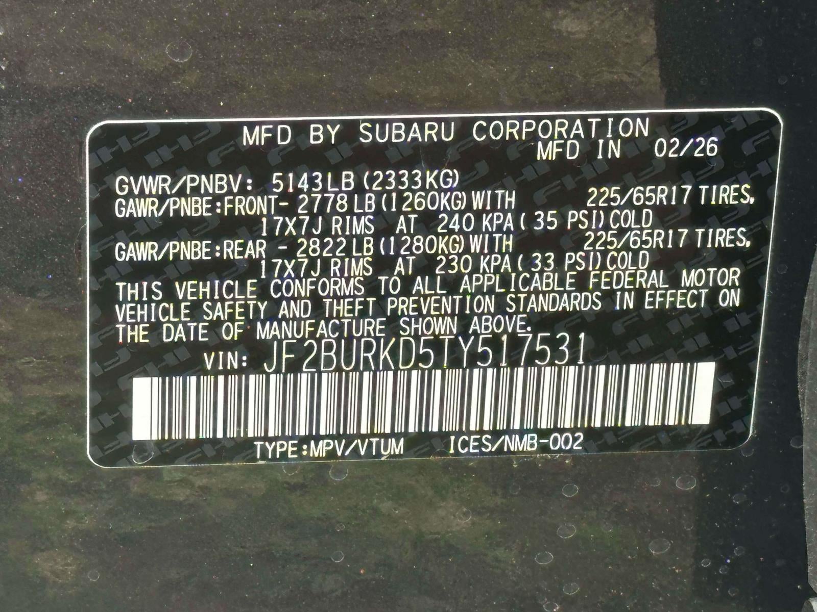 2026 Subaru OUTBACK Wilderness