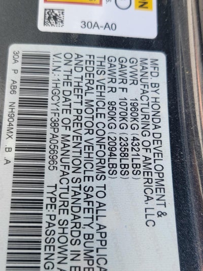 2023 Honda Accord Sedan EX