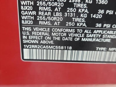 2021 Volkswagen Atlas 3.6L V6 SE w/Technology R-Line