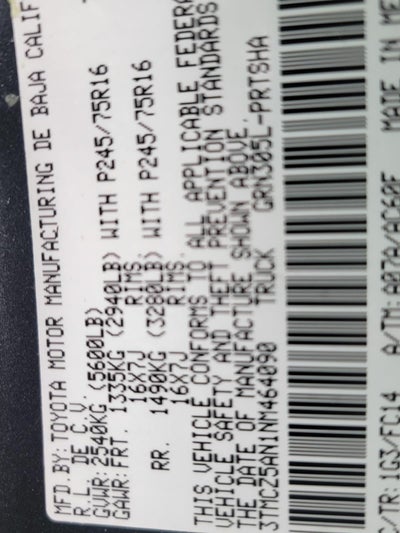 2022 Toyota Tacoma 4WD SR5