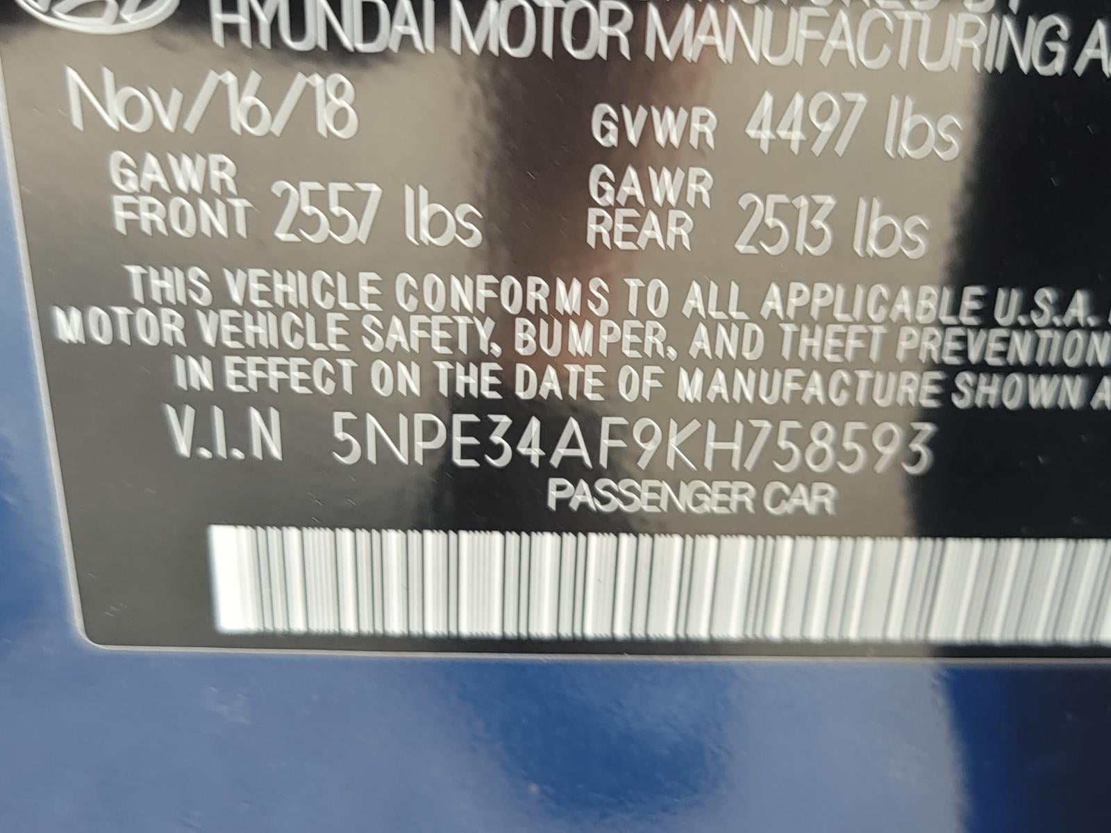 2019 Hyundai Sonata SEL