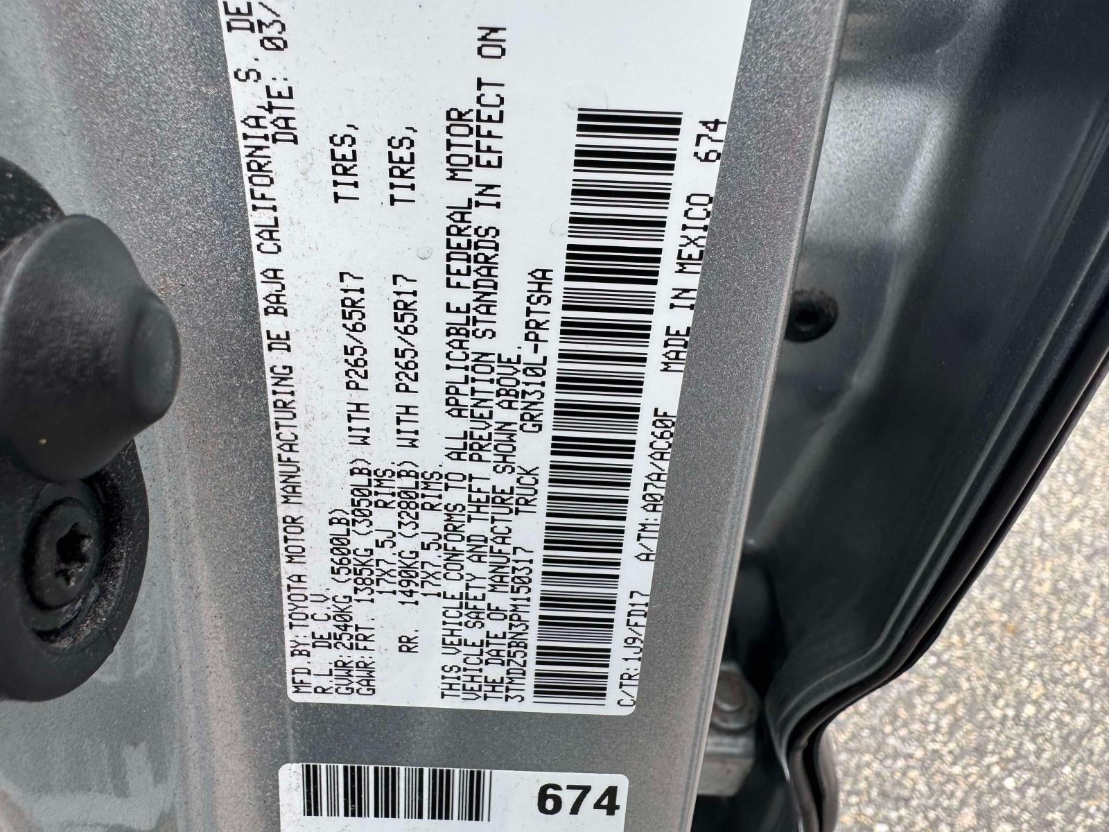 2023 Toyota Tacoma 4WD TRD Sport Double Cab 6' Bed V6 AT (Natl)