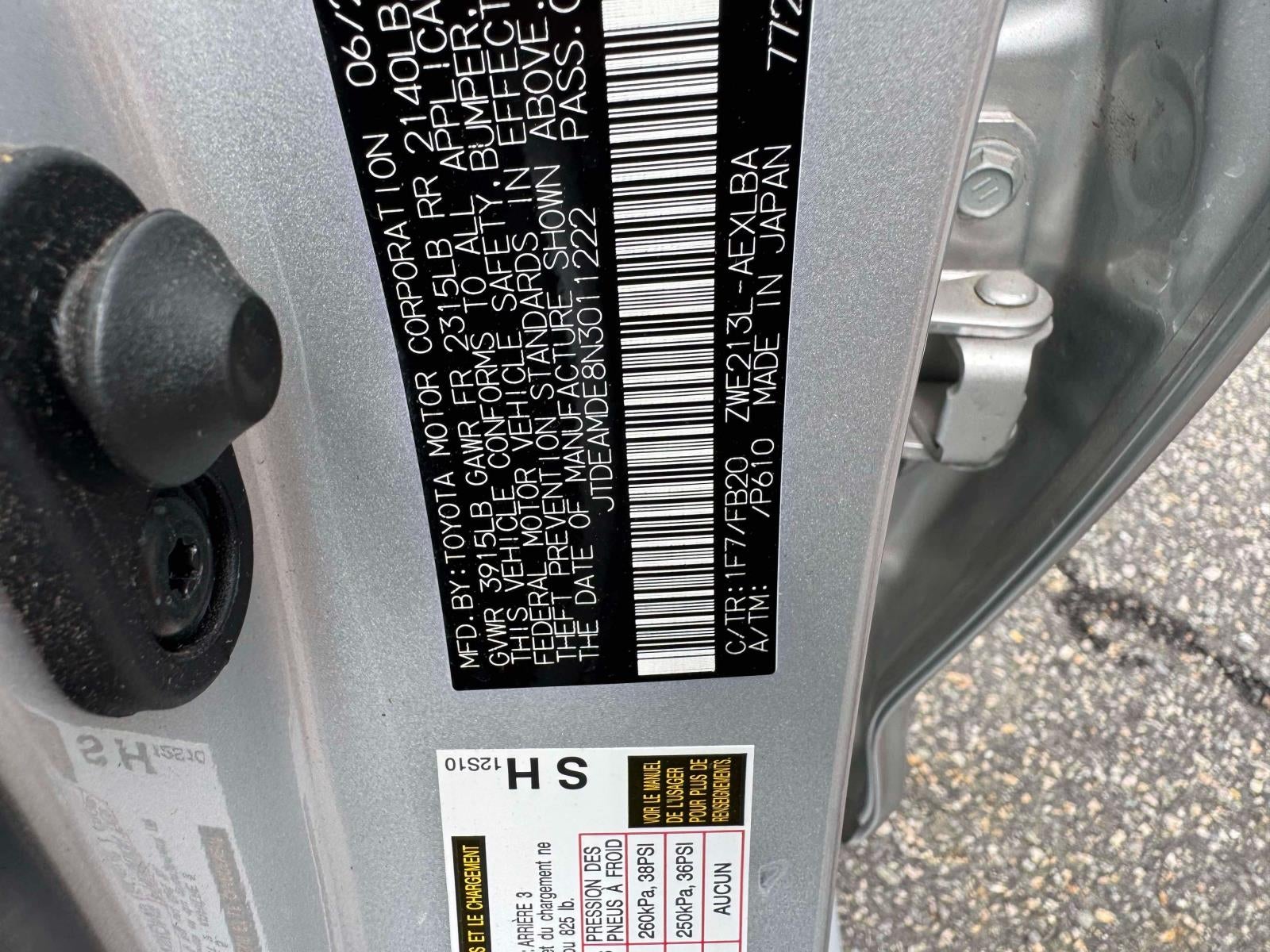 2022 Toyota Corolla Hybrid LE CVT (Natl)