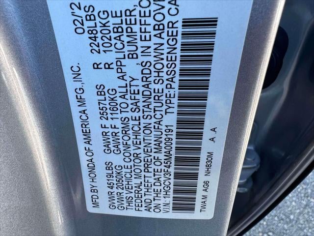 2021 Honda Accord Hybrid EX Sedan