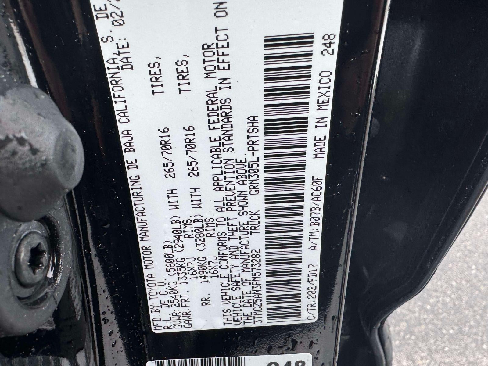 2023 Toyota Tacoma 4WD TRD Off Road Double Cab 5' Bed V6 AT (Natl)