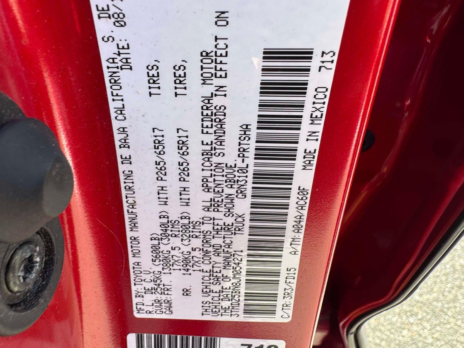 2018 Toyota Tacoma TRD Sport Double Cab 6' Bed V6 4x4 AT (Natl)