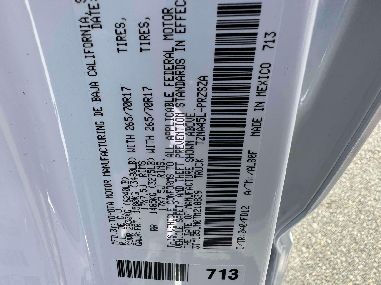 2026 Toyota Tacoma 4WD TRD Off Road Double Cab 5' Bed AT (Natl)