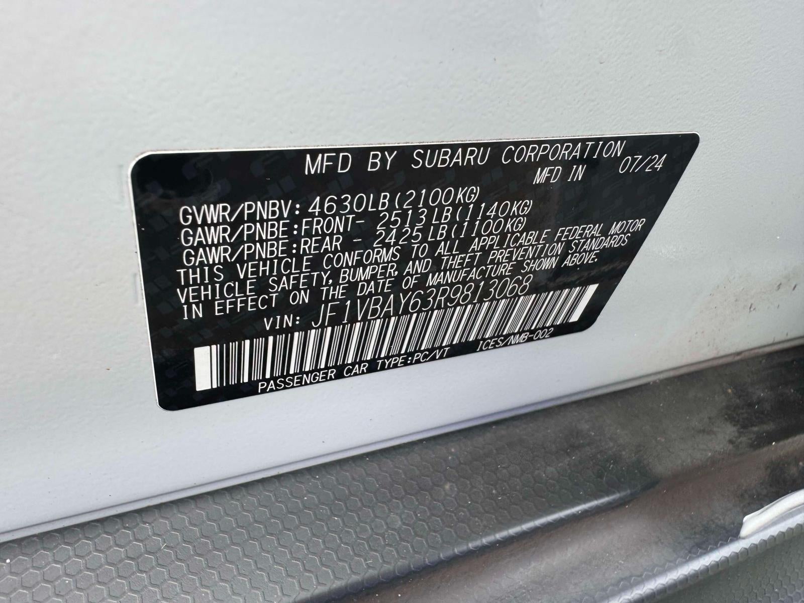 2024 Subaru WRX TR Manual