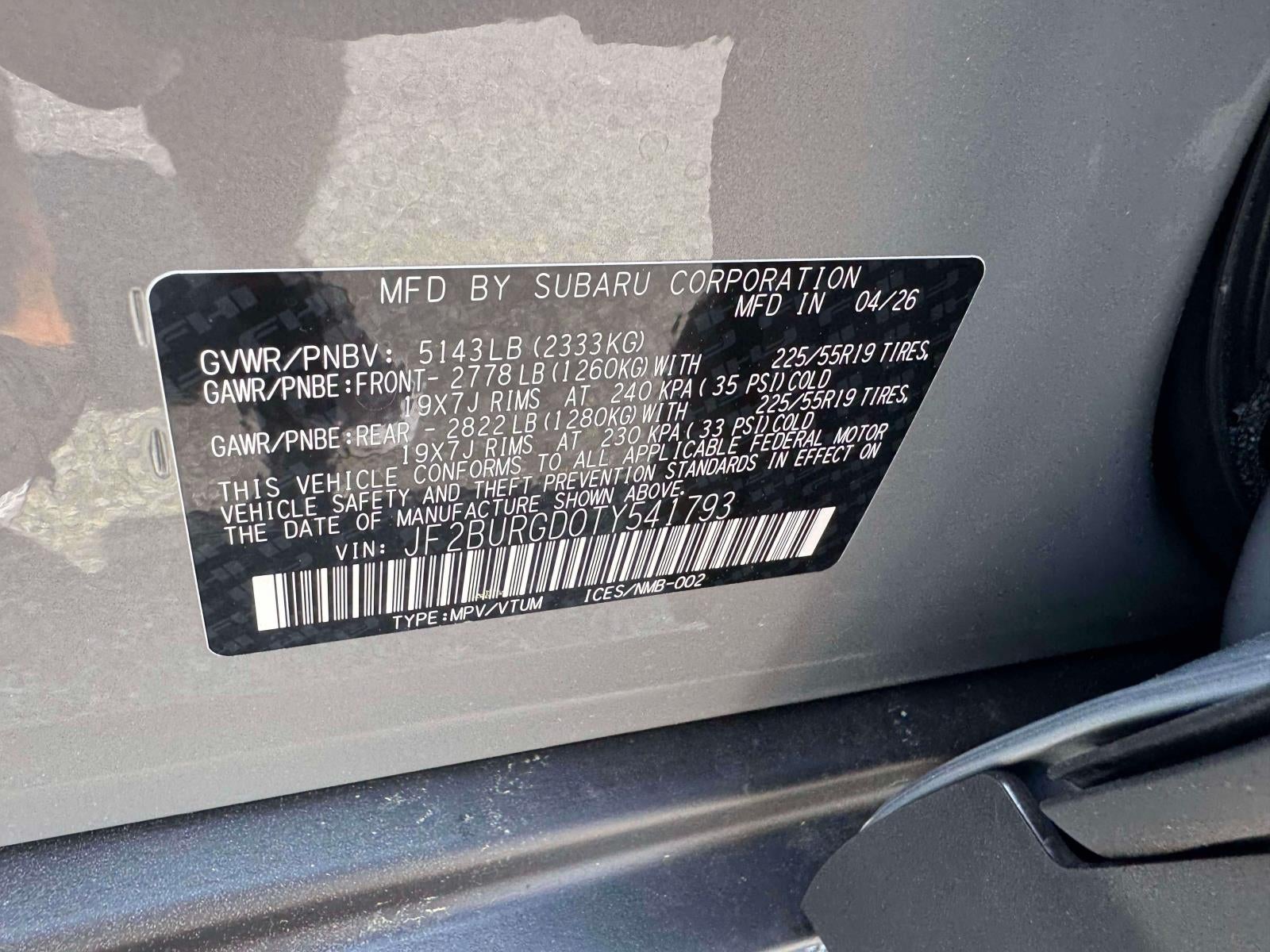 2026 Subaru OUTBACK Limited XT