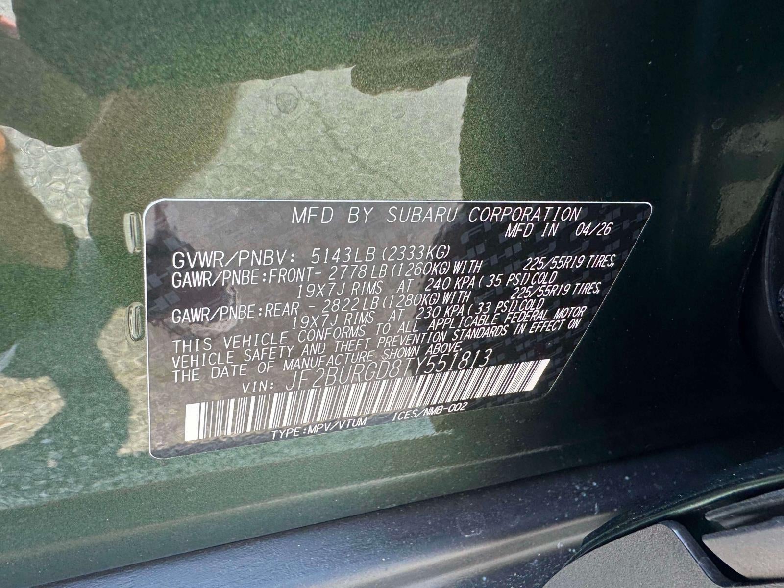 2026 Subaru OUTBACK Limited XT