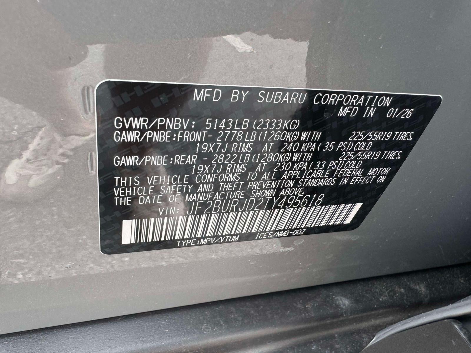 2026 Subaru OUTBACK Touring XT