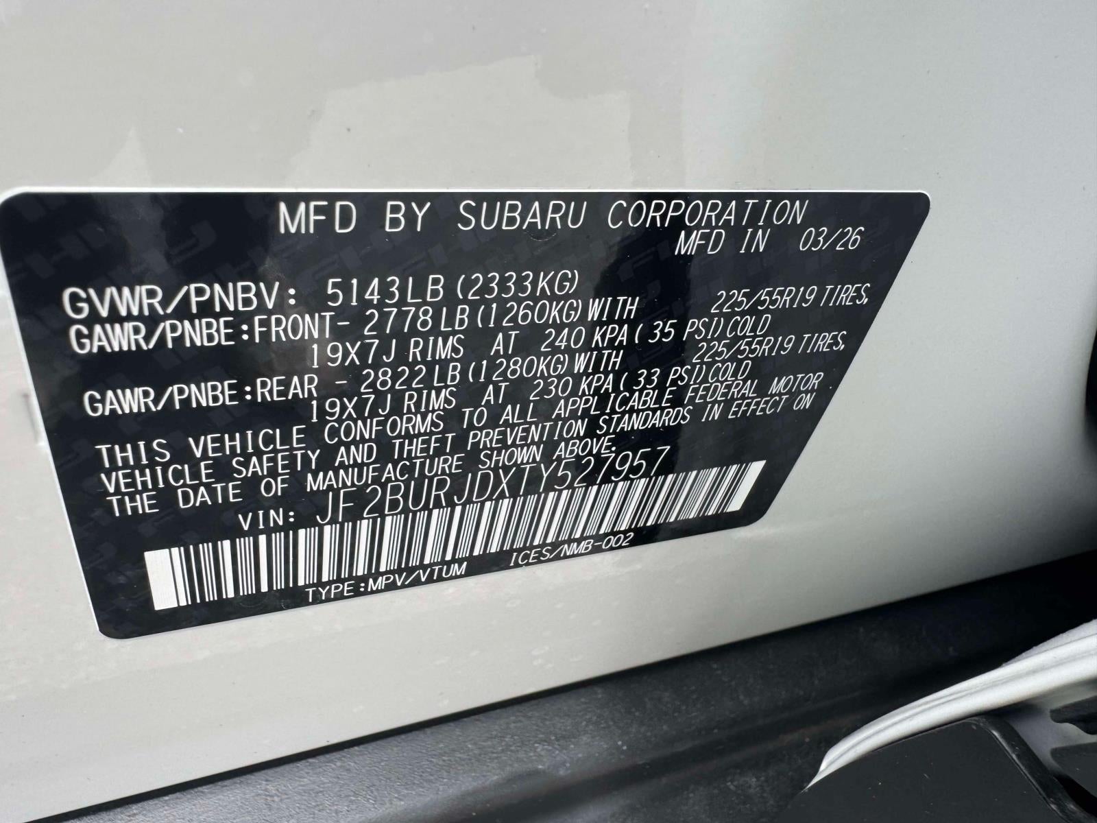 2026 Subaru OUTBACK Touring XT