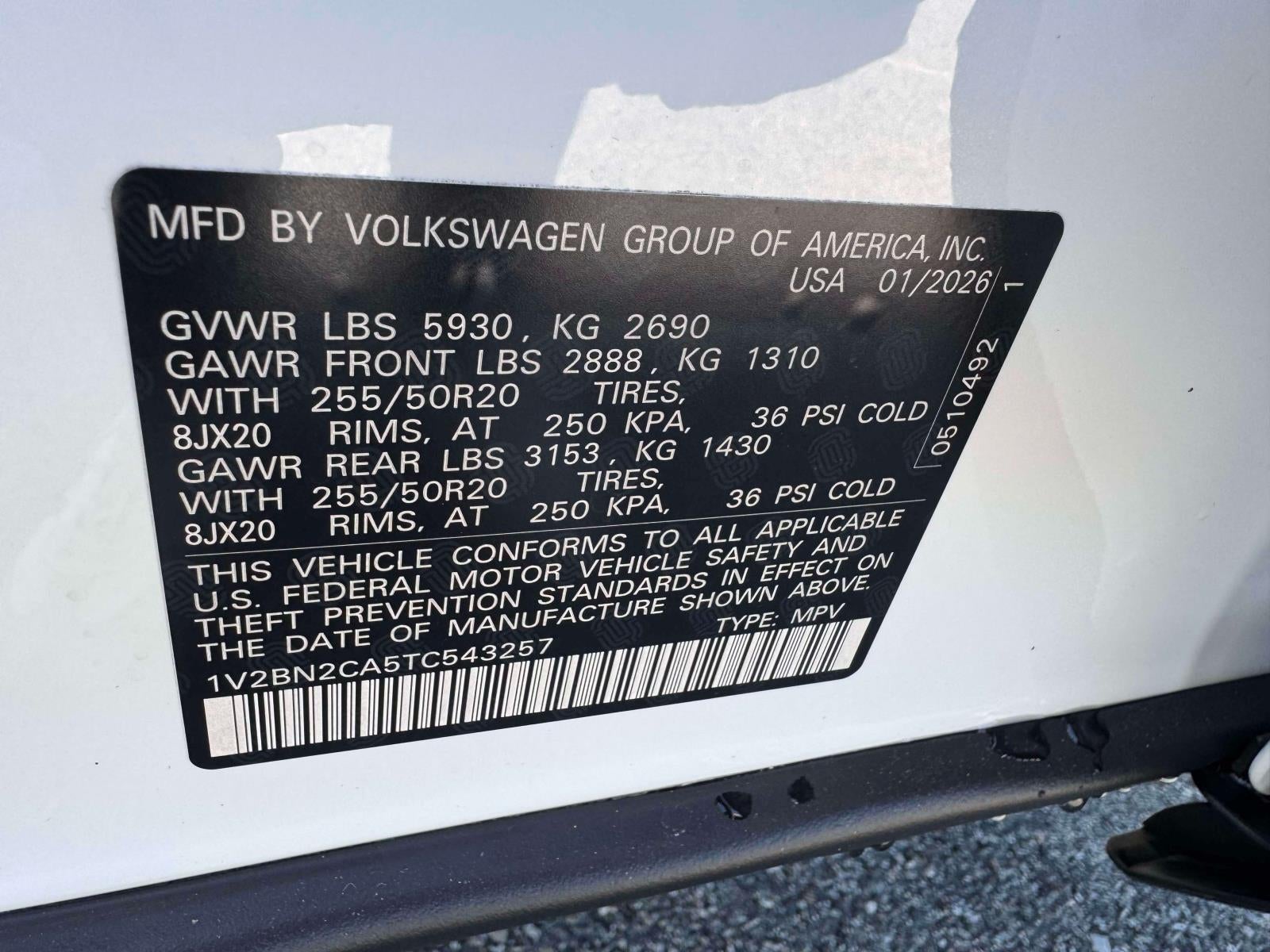 2026 Volkswagen Atlas 2.0T SEL