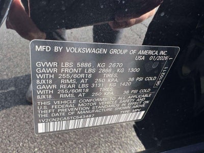 2026 Volkswagen Atlas 2.0T Peak Edition