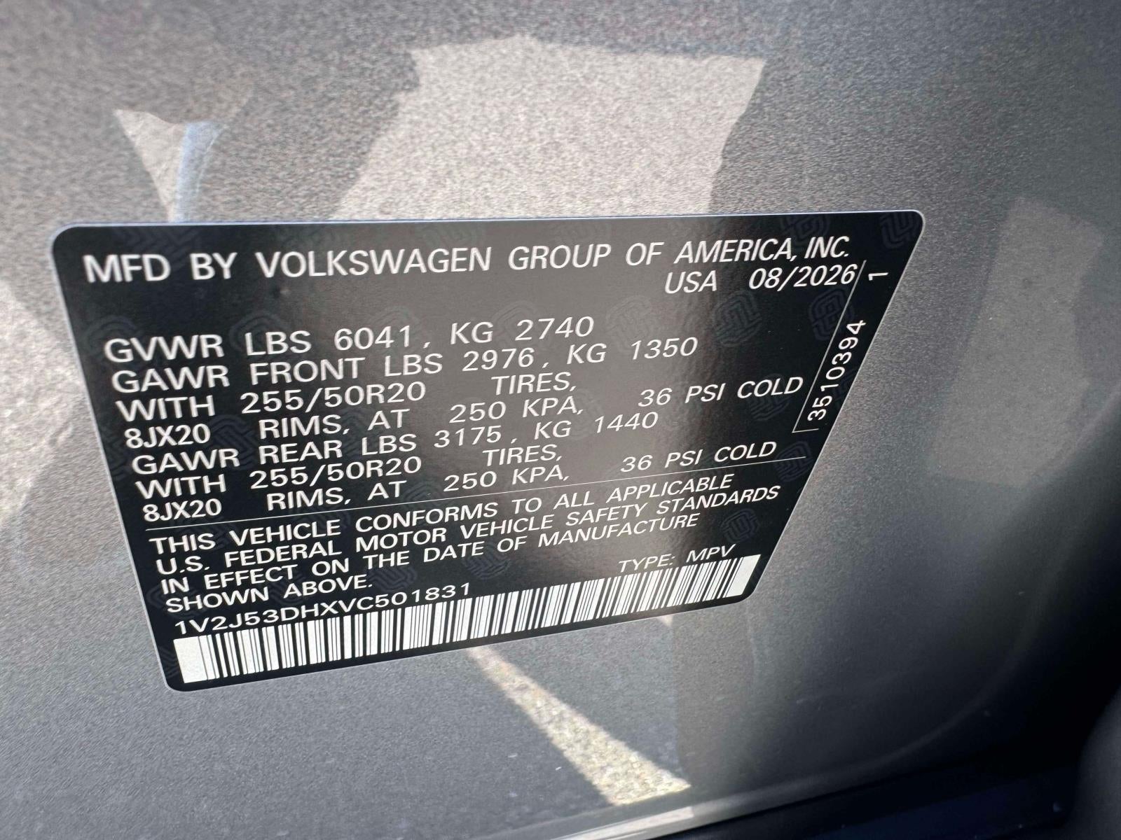 2027 Volkswagen Atlas 2.0T SE