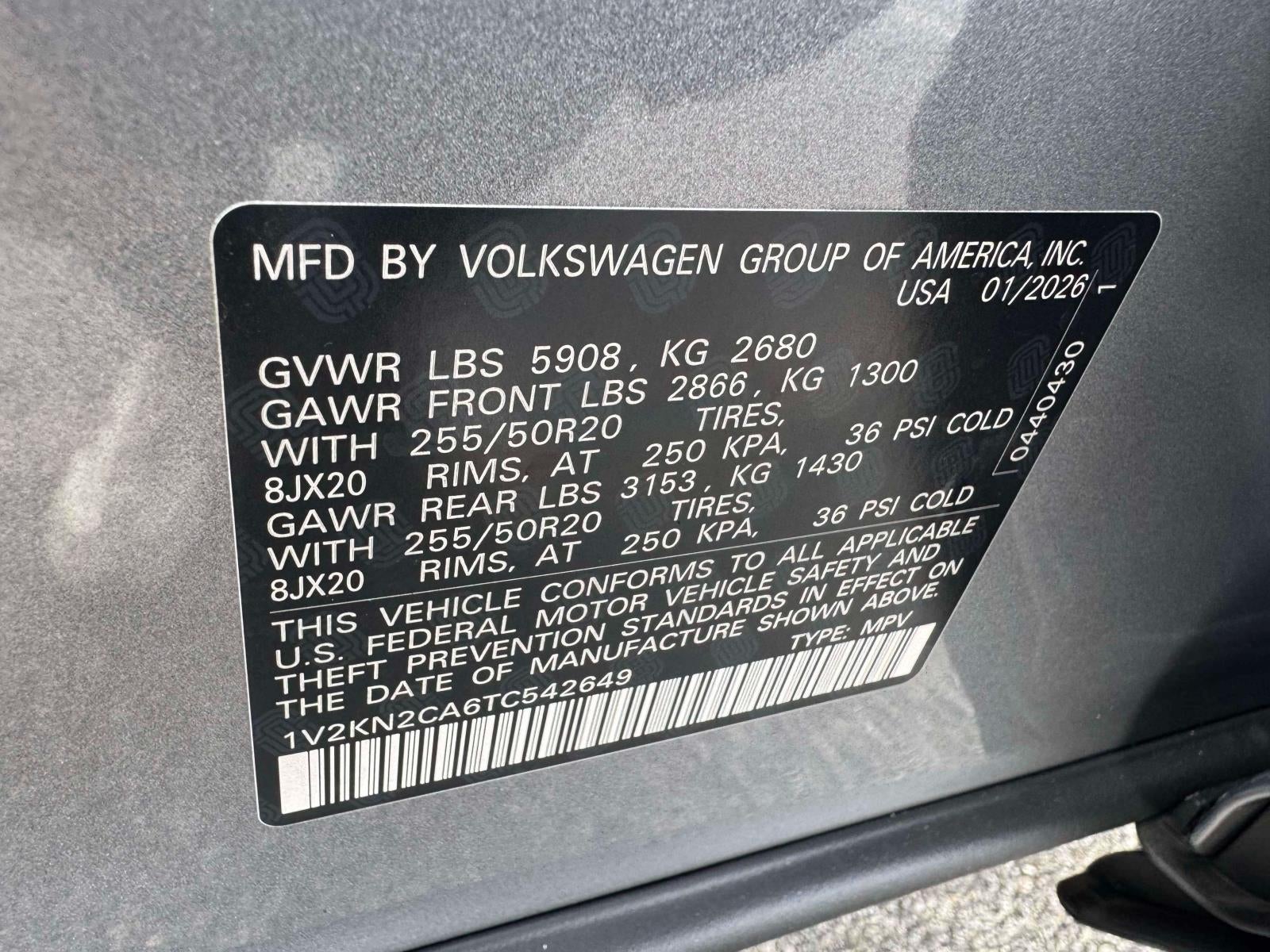 2026 Volkswagen Atlas 2.0T SE W/TECHNOLOGY