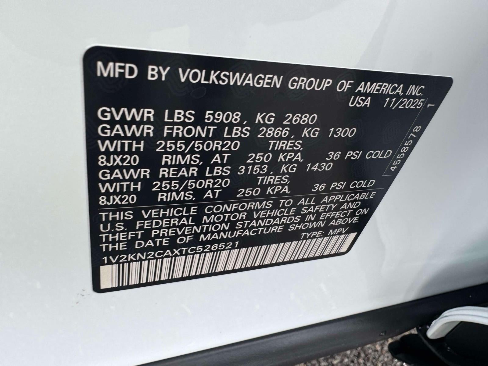 2026 Volkswagen Atlas 2.0T SE W/TECHNOLOGY