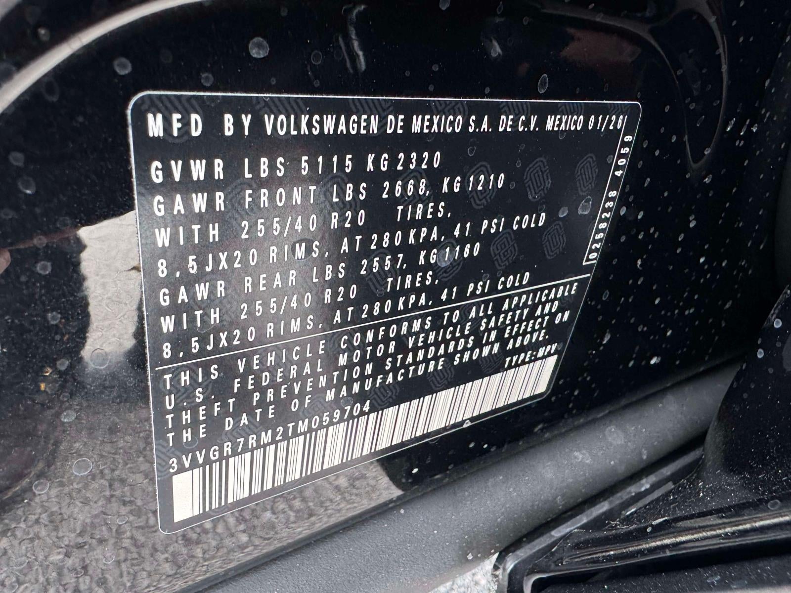 2026 Volkswagen Tiguan 2.0T SE R-Line Black