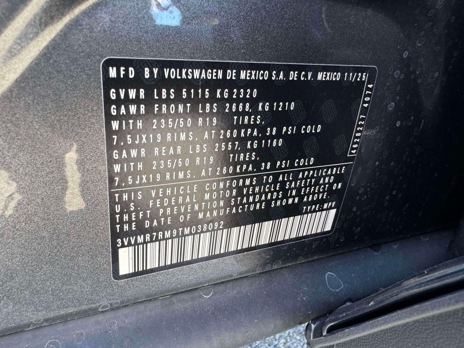 2026 Volkswagen Tiguan 2.0T SE