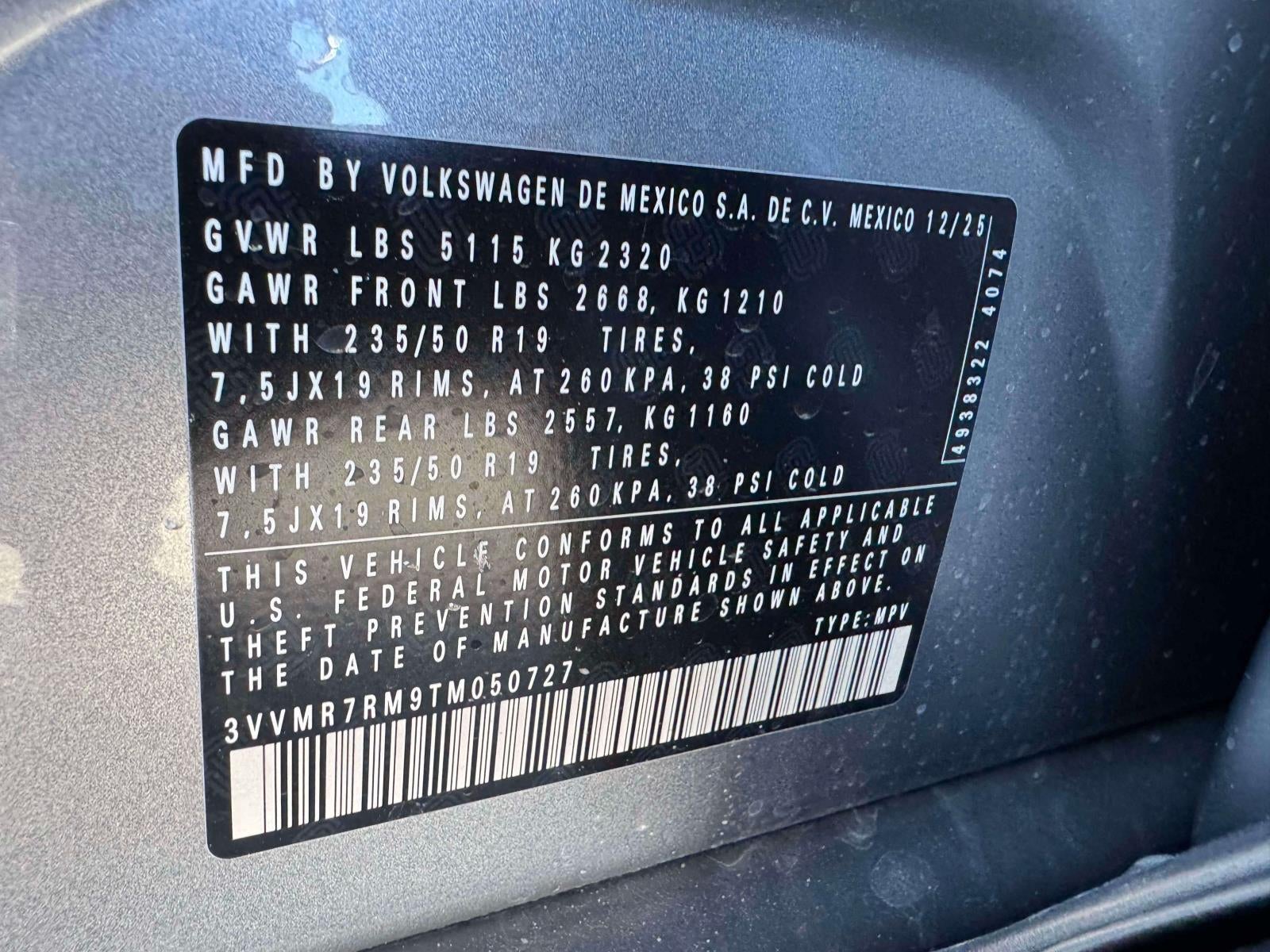 2026 Volkswagen Tiguan 2.0T SE