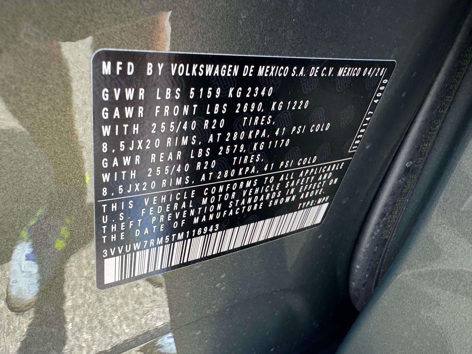 2026 Volkswagen Tiguan 2.0T SEL R-Line Turbo