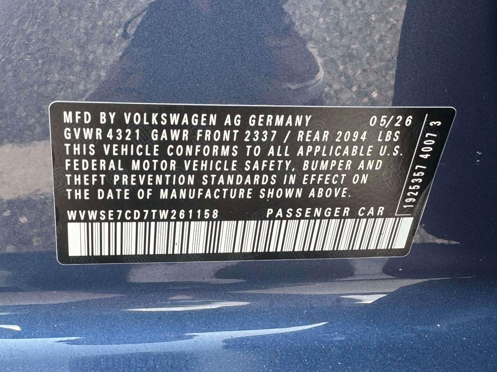 2026 Volkswagen Golf GTI 2.0T SE