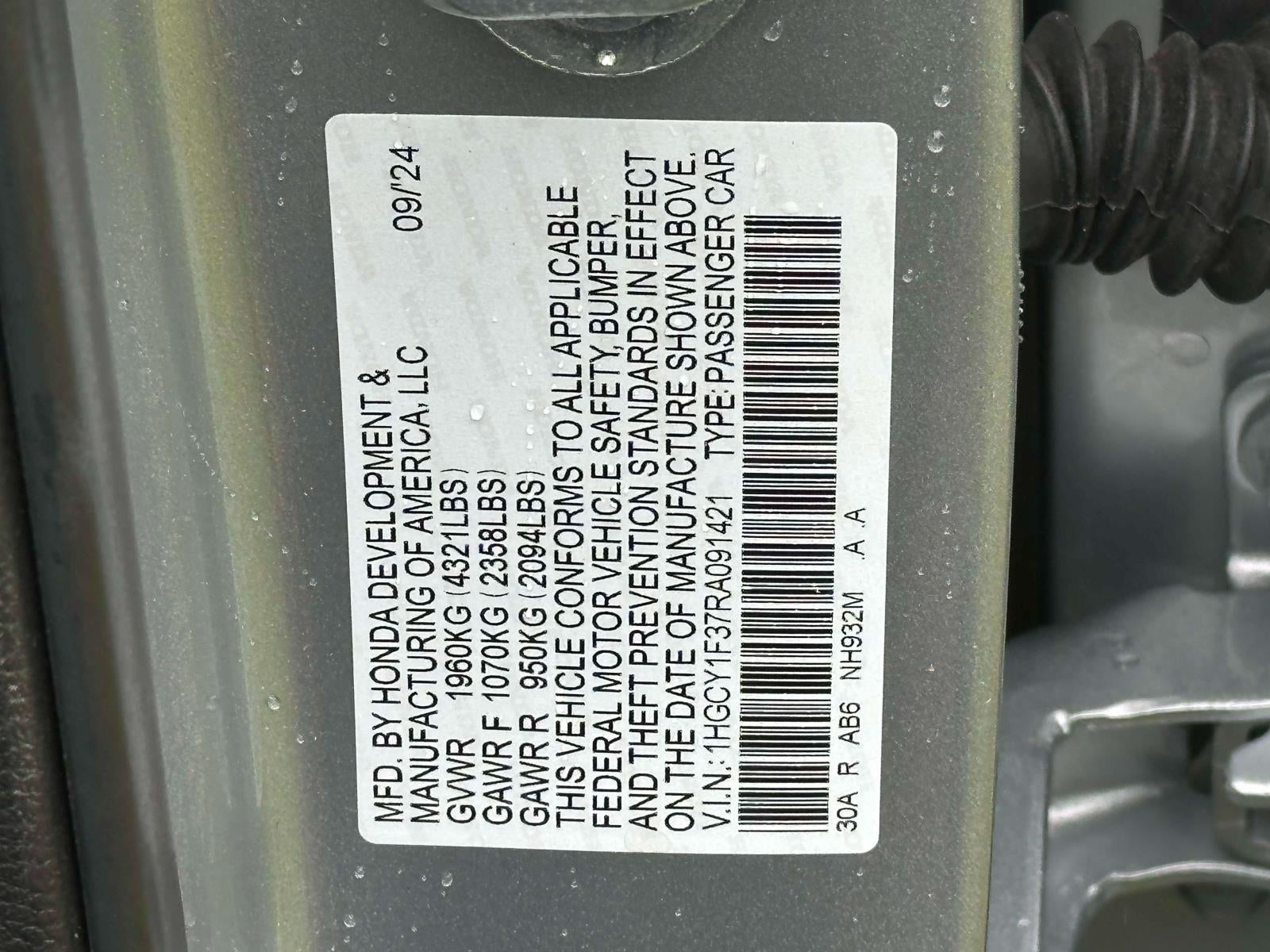 2024 Honda Accord Sedan EX CVT