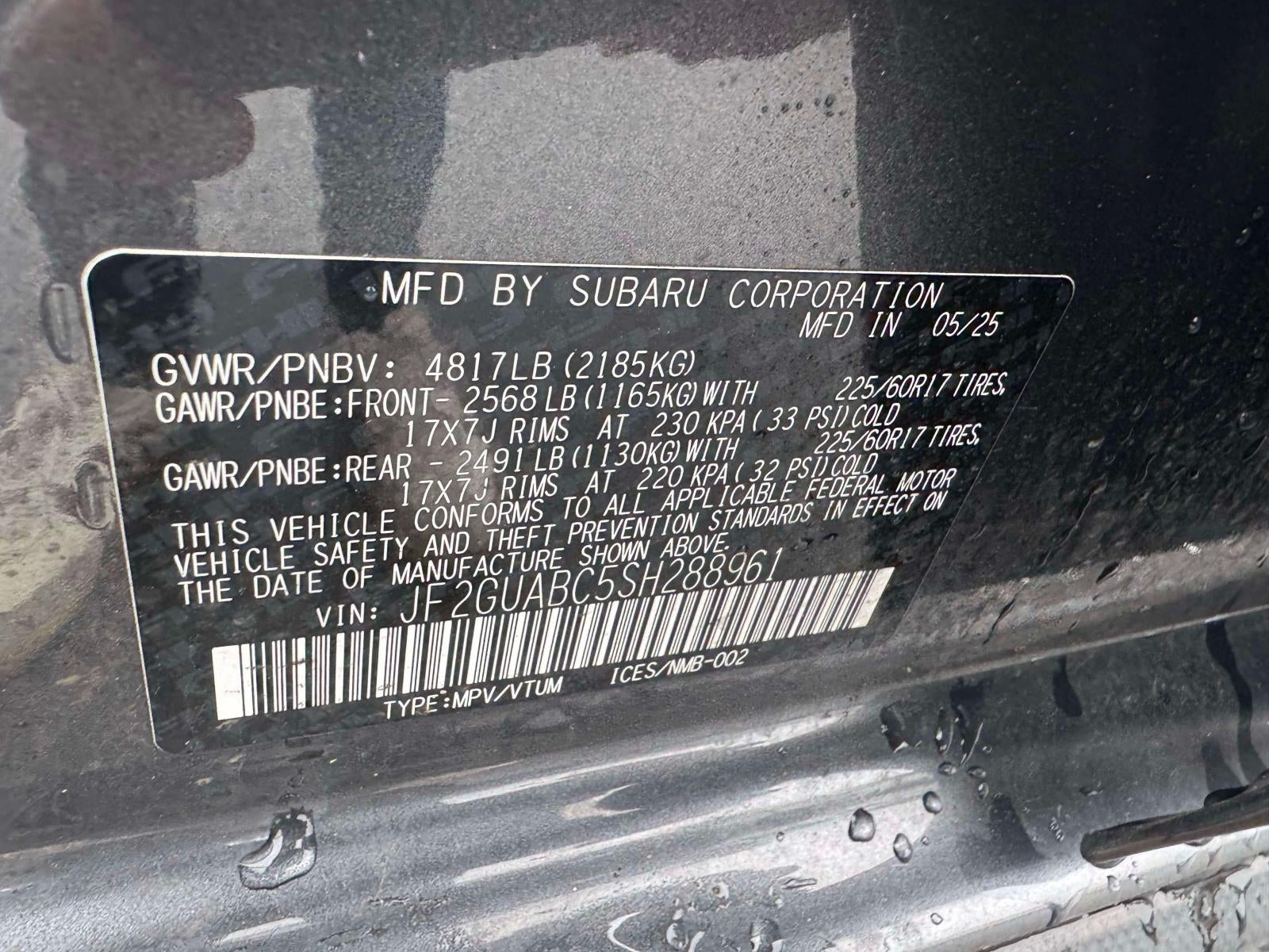 2025 Subaru Crosstrek AWD