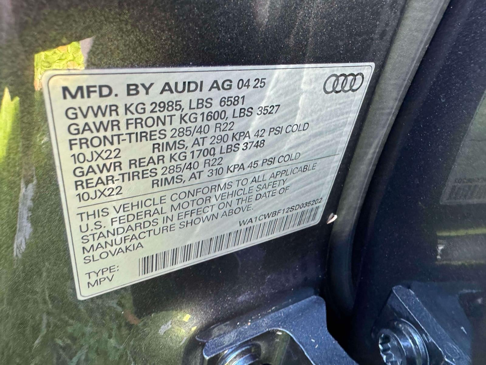 2025 Audi SQ8 4.0T Prestige