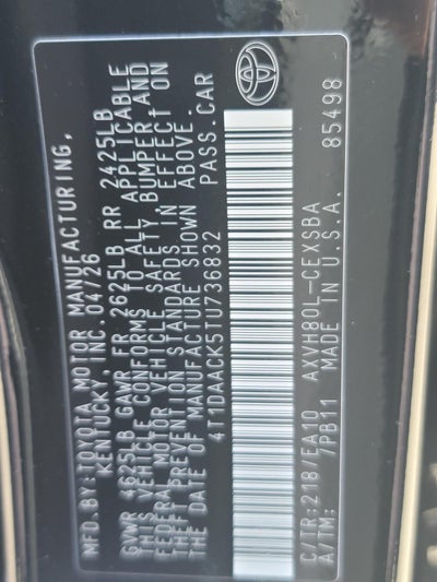 2026 Toyota Camry SE