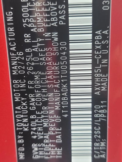 2026 Toyota Camry XSE AWD