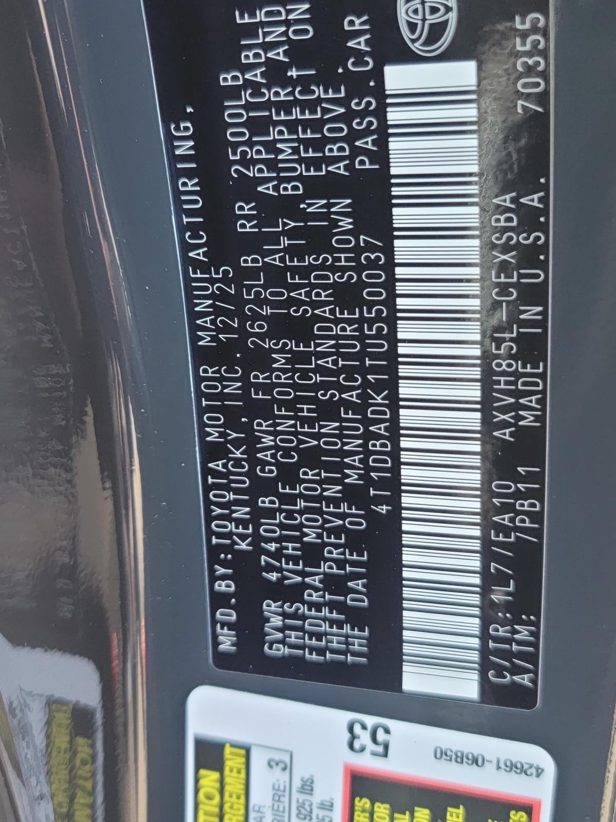 2026 Toyota Camry SE AWD