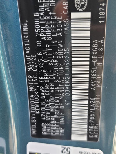 2026 Toyota Camry XLE AWD