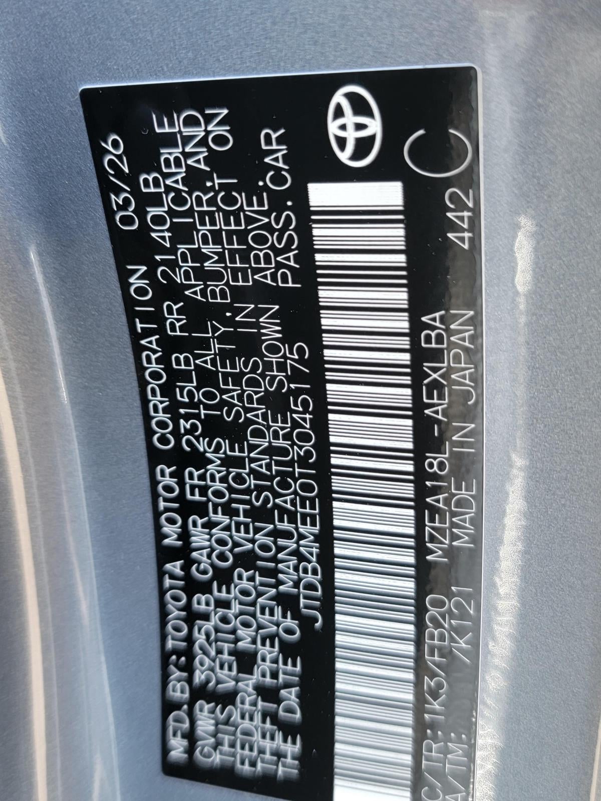2026 Toyota Corolla LE